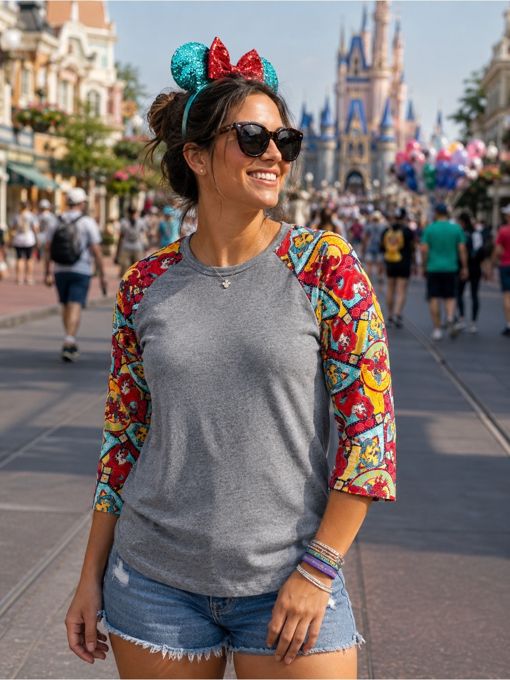 LULAROE Disney Collection Randy Raglan Tee NWT